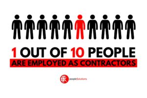 1 out of 10 people are employed as contract roles