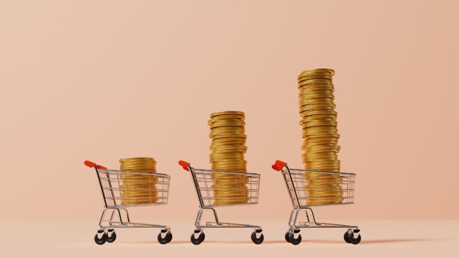 Increasing contract labor spend money in the shopping carts in a line