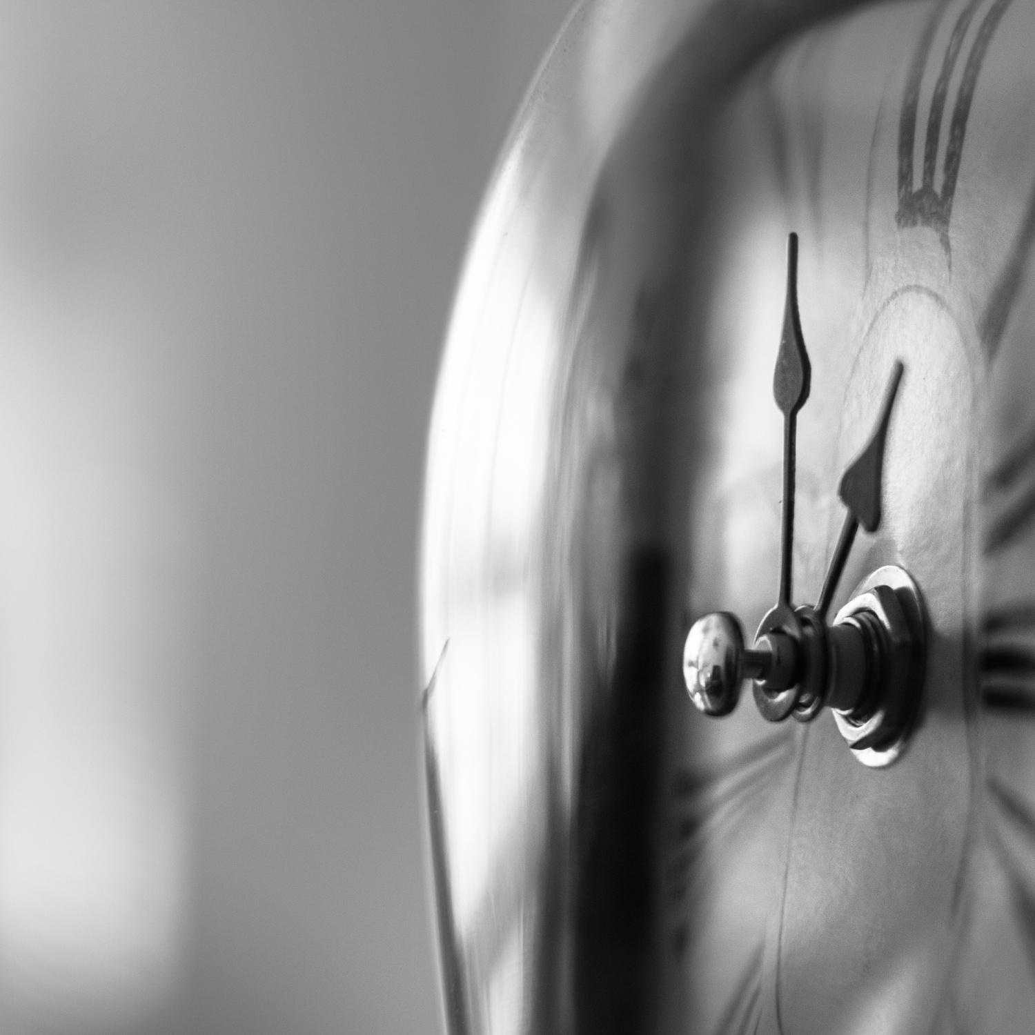 Clock face from the side